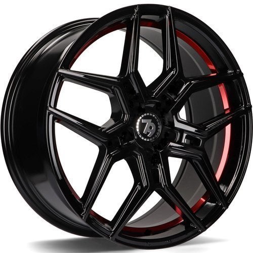 Jantă Seventy9 Sv-B 10Jx20 ET40 5x112 Black glossy red inner lip