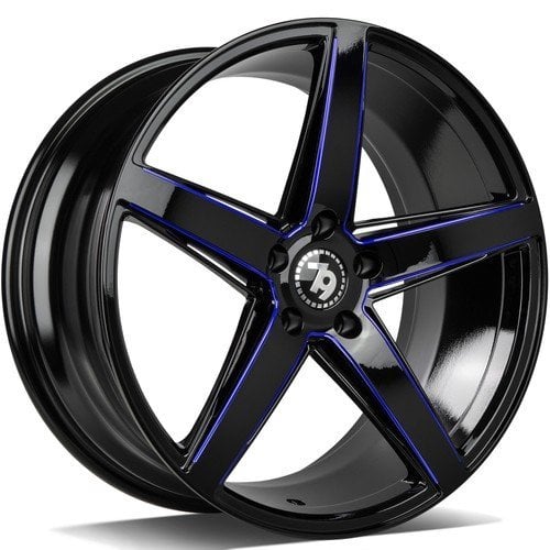 Jantă Seventy9 Sv-N 9.5Jx19 ET38 5x112 black glossy milled blue
