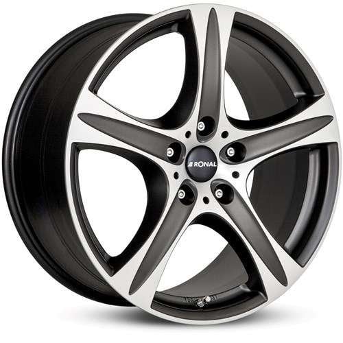 Jantă Ronal R55 8.5Jx18 ET43 5x130 Mattschwarz-Frontkopiert