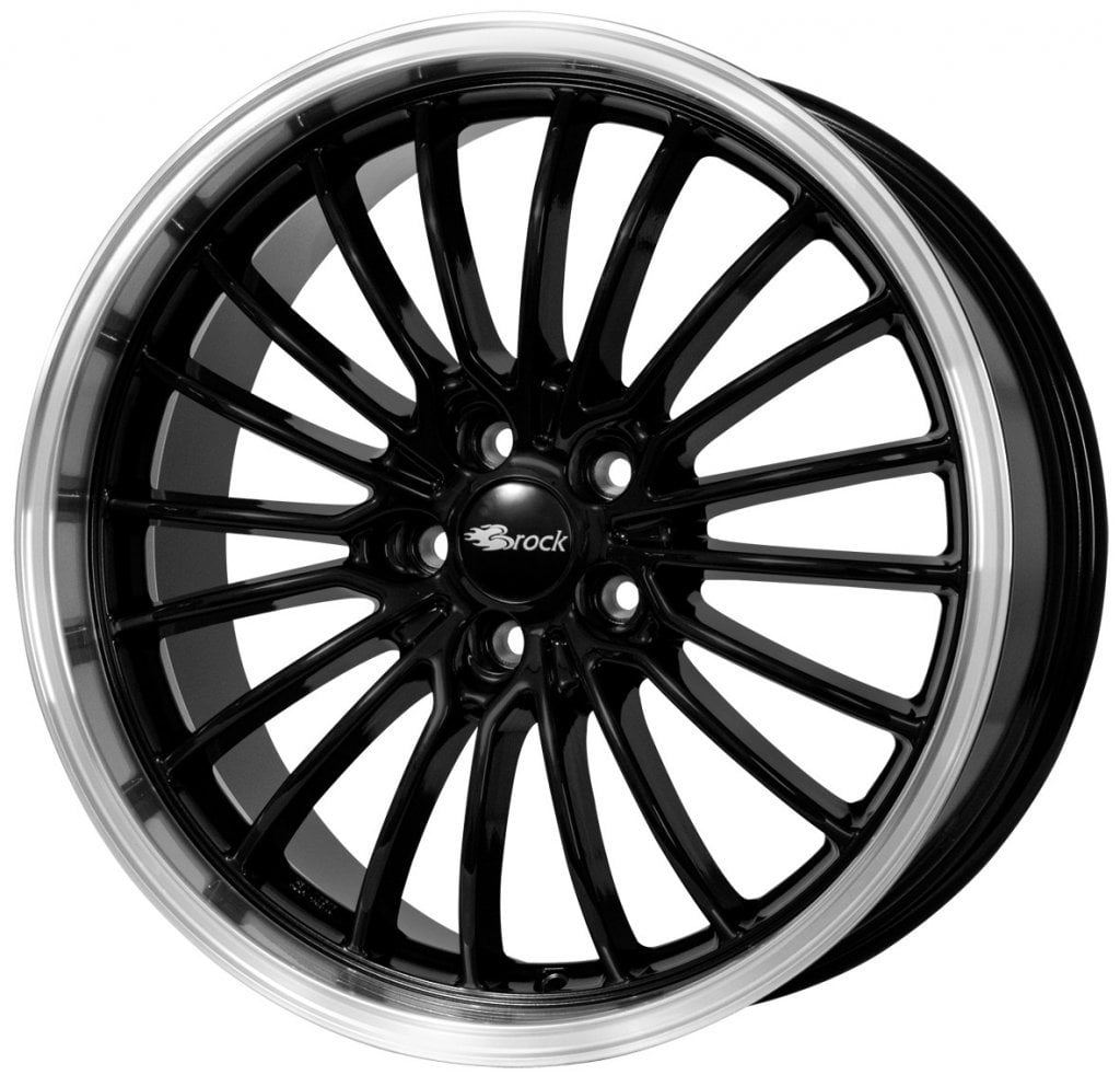 Jantă Brock B24GP 8.5Jx19 ET40 5x114.3 Schwarz Glanz Horn-Poliert