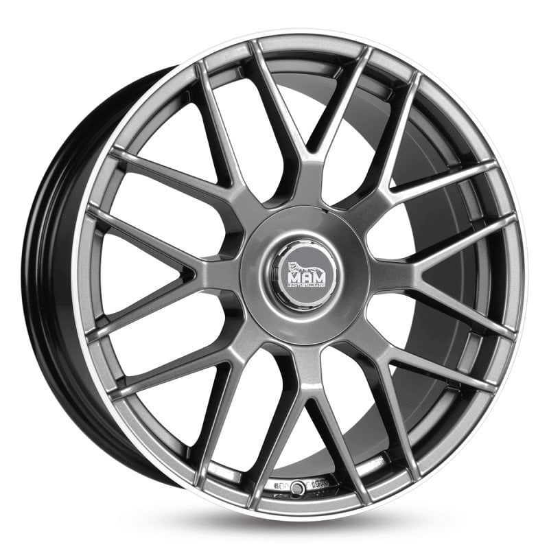 Jantă MAM GT1 9.5Jx19 ET42 5x112 Felgen PALLADIUM LIP POLISH