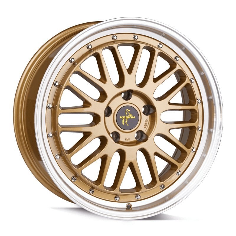Jantă Keskin Tuning KT22 8Jx18 ET40 5x114.3 GOLD LIP POLISH