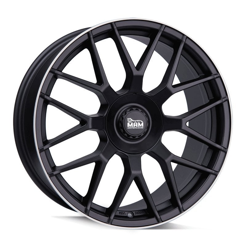 Jantă MAM GT1 8.5Jx19 ET45 5x100 Felgen MATT BLACK LIP POLISH