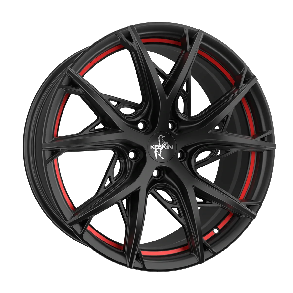 Jantă Keskin Tuning KT24C 8.5Jx19 ET35 5x114.3 BLACK PAINTED RED INSIDE