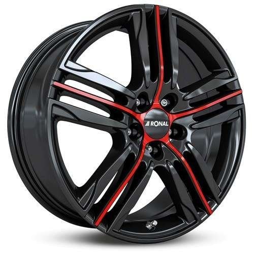 Jantă Ronal R57 7.5Jx19 ET55 5x112 " Jetblack-Red Spoke