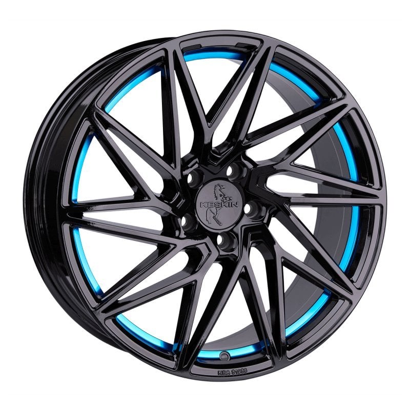 Jantă Keskin Tuning KT20 8Jx18 ET45 5x112 BLACK PAINTED BLUE INSIDE