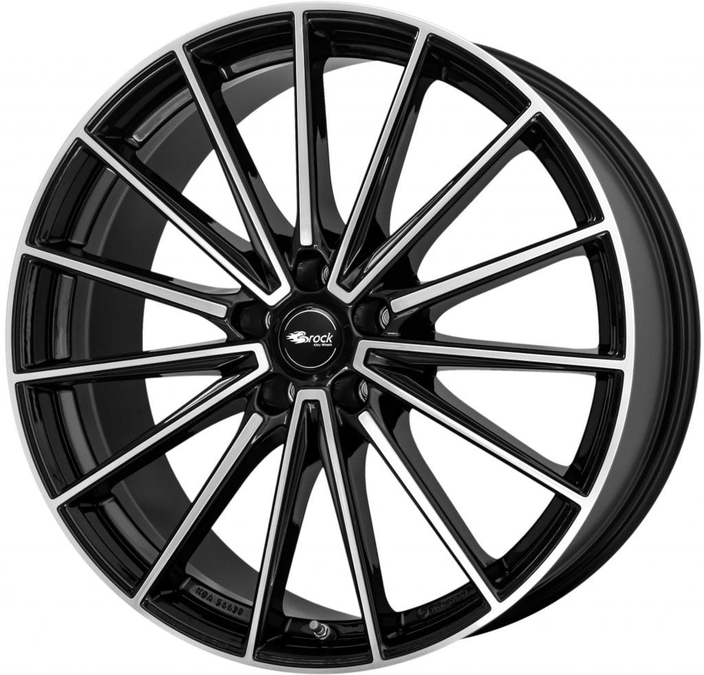 Jantă Brock B43 7.5Jx20 ET32 5x112 Schwarz Glanz Voll-Poliert