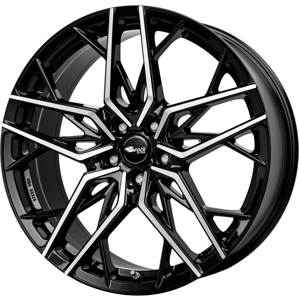Jantă Brock B44 8.5Jx19 ET30 5x114.3 Schwarz Glanz Voll-Poliert