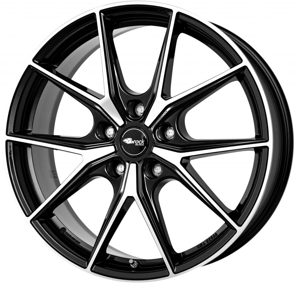 Jantă Brock B40 8Jx19 ET39 5x100 Schwarz Glanz Voll-Poliert
