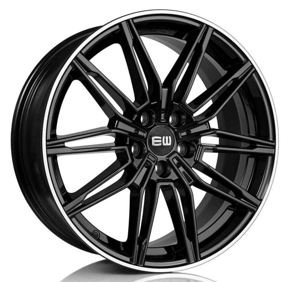 Jantă Elite Wheels Assos 8Jx18 ET43 5x112 BLACK LIP POLISHED