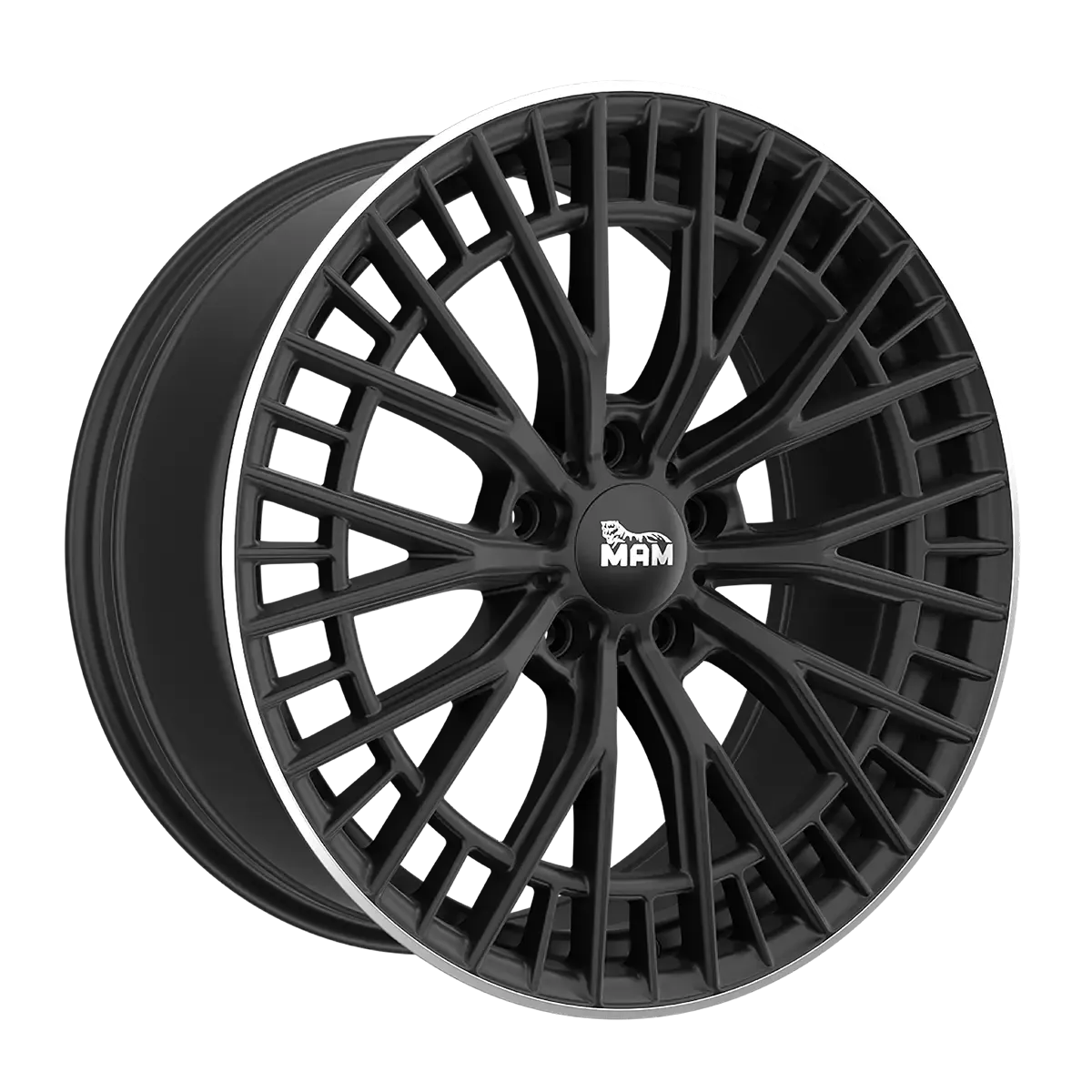 Jantă MAM GT2 8.5Jx19 ET45 5x112 Felgen MATT BLACK LIP POLISH