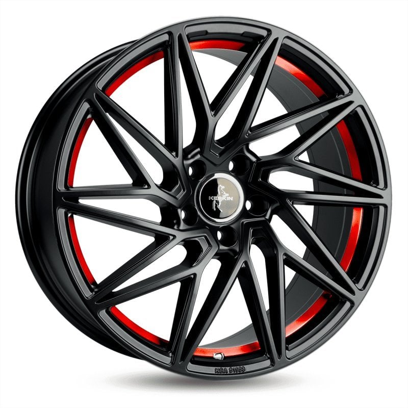 Jantă Keskin Tuning KT20 8.5Jx19 ET40 5x114.3 MATT BLACK RED INSIDE