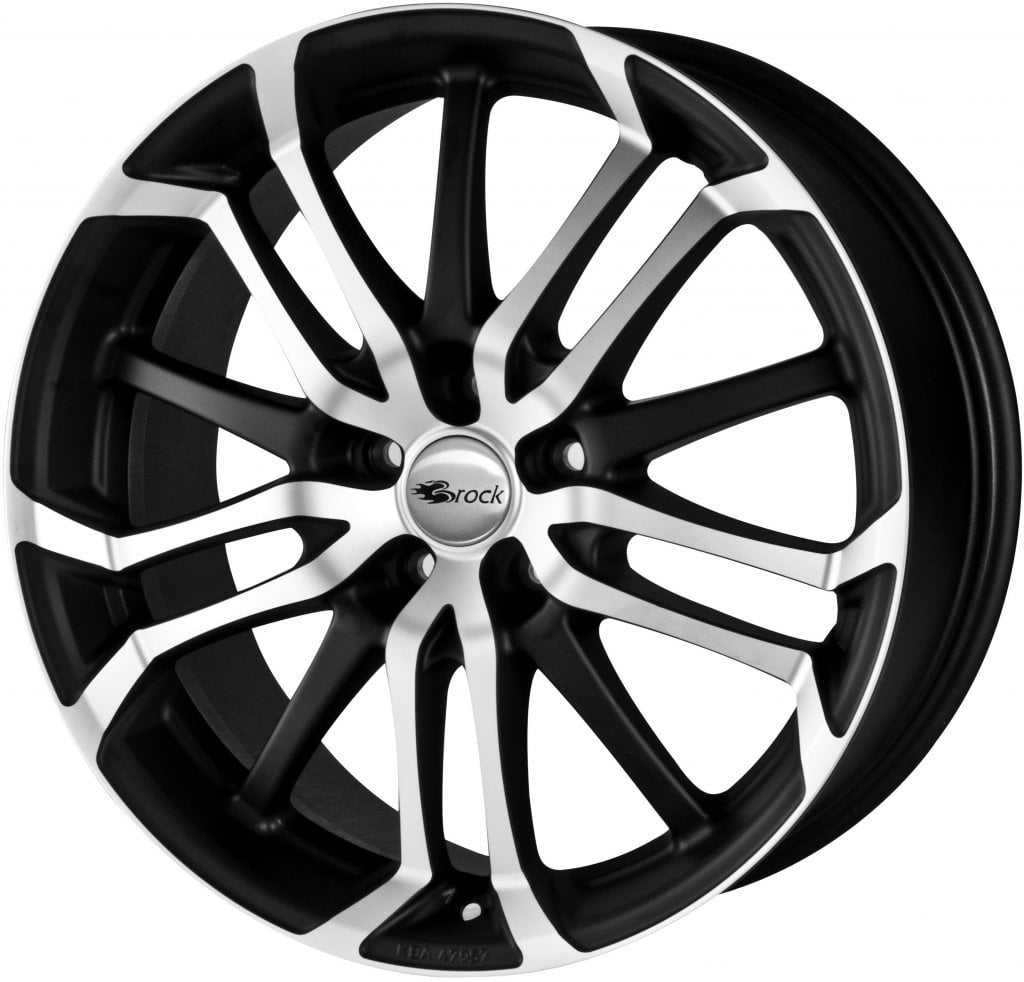 Jantă Brock B26 7.5Jx17 ET38 5x110 Schwarz Matt Voll-Poliert