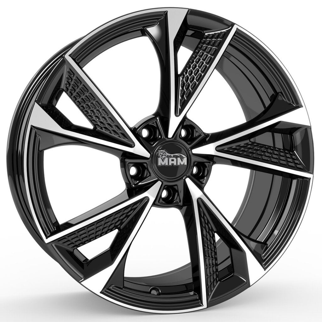 Jantă MAM RS6 7.5Jx17 ET45 5x112 Felgen BLACK FRONT POLISH