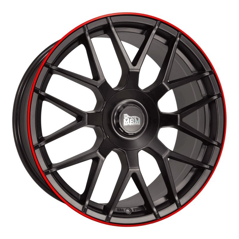 Jantă MAM GT1 8.5Jx19 ET45 5x100 Felgen MATT BLACK LIP RED