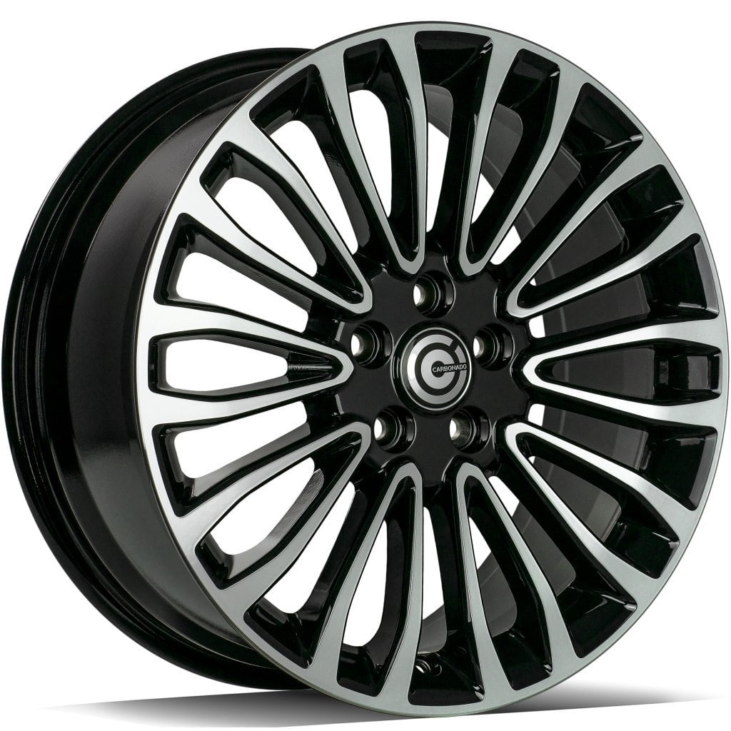 Jantă Carbonado Ohio 8Jx18 ET55 5x108 Black Front Polished