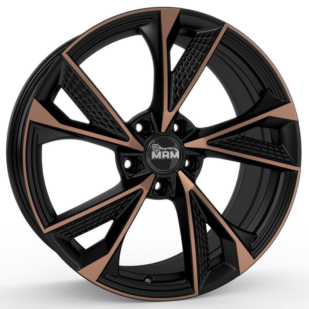 Jantă MAM RS6 8.5Jx20 ET40 5x108 Felgen MATT BLACK FRONT COPPER