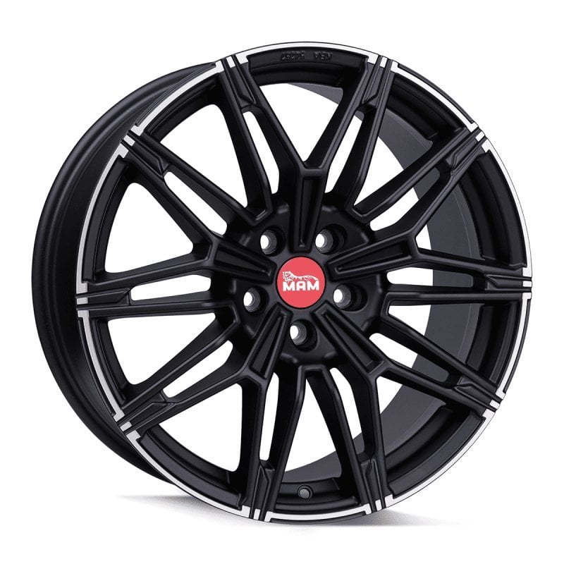 Jantă MAM B3N 8.5Jx19 ET45 5x112 Felgen MATT BLACK LIP POLISH