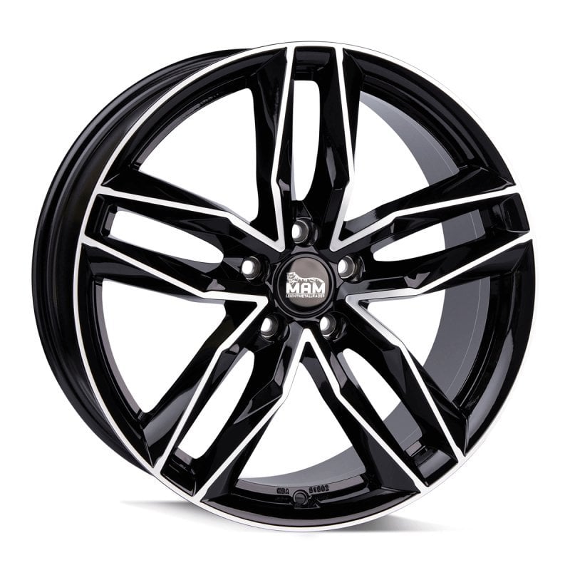 Jantă MAM RS3 8Jx18 ET30 5x112 Felgen BLACK FRONT POLISH