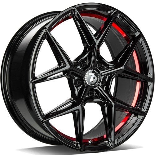 Jantă Seventy9 Scf-B 9.5Jx19 ET35 5x120 Black glossy red inner lip