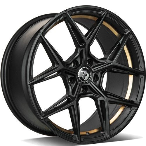 Jantă Seventy9 Scf-B 9.5Jx19 ET35 5x120 Black Matt Gold Inner Lip