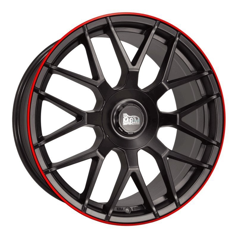 Jantă MAM GT1 8Jx18 ET45 5x112 Felgen BLACK PAINTED LIP RED