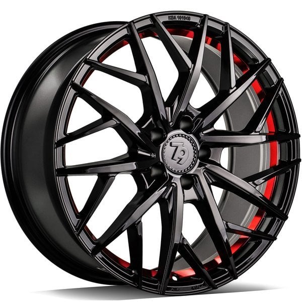 Jantă Seventy9 SSF-1 8Jx18 ET40 5x114.3 " Black glossy red inner lip