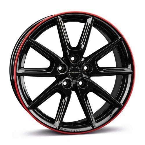 Jantă Borbet LX18 8Jx18 ET48 5x112 black glossy rim red