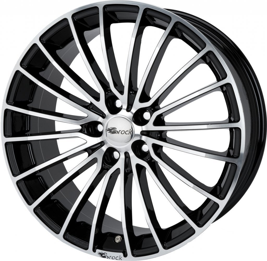 Jantă Brock B24 7Jx16 ET38 4x100 Schwarz Glanz Voll-Poliert