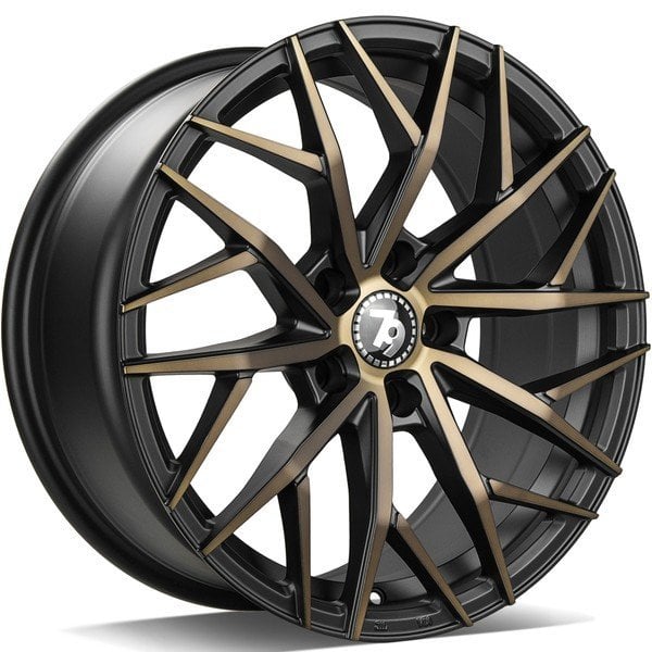 Jantă Seventy9 Sv-C 8Jx18 ET30 5x112 Black Glossy Gold Front